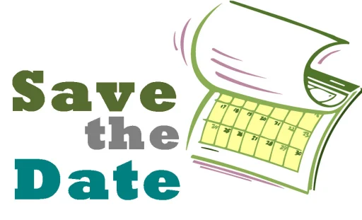 Save the date calendar clipart